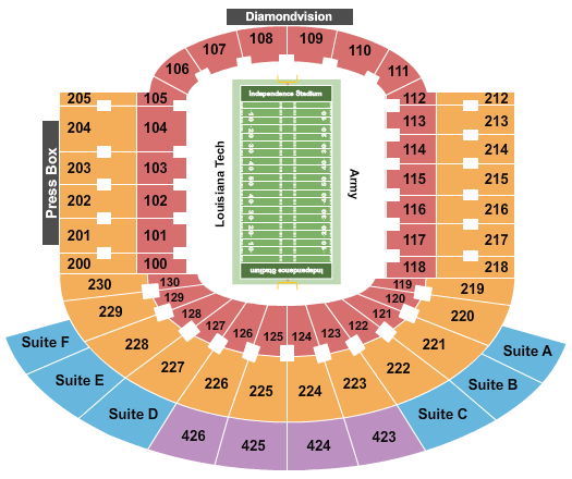 Independence Stadium Seating Chart: Independence Bowl