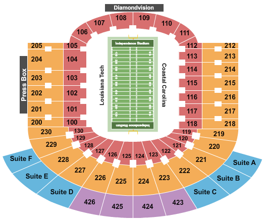 Independence Stadium Seating Chart: Independence Bowl