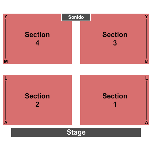 India Community Center Seating Chart: Endstage 2