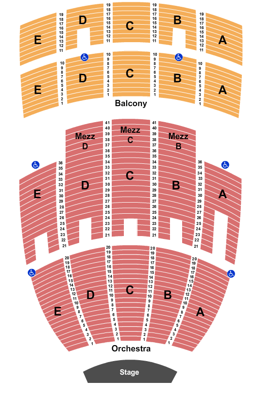 Indiana University Auditorium Seating Chart: End Stage