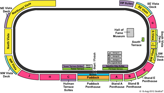 Indianapolis Motor Speedway Seating Chart