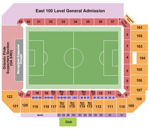 Inter&Co Stadium Seating Chart: Soccer - NWSL