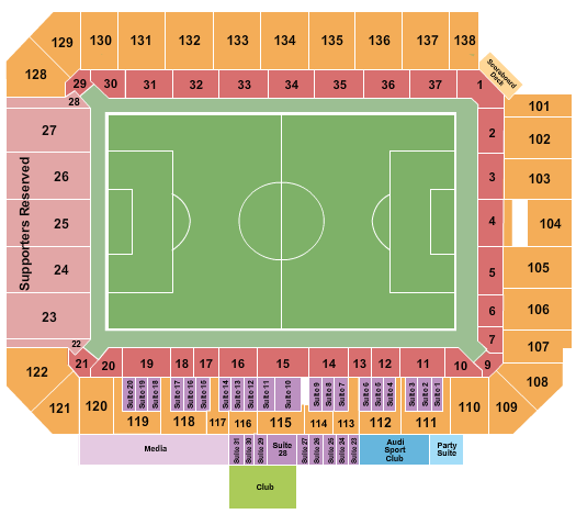 Inter&Co Stadium Seating Chart: Soccer 2