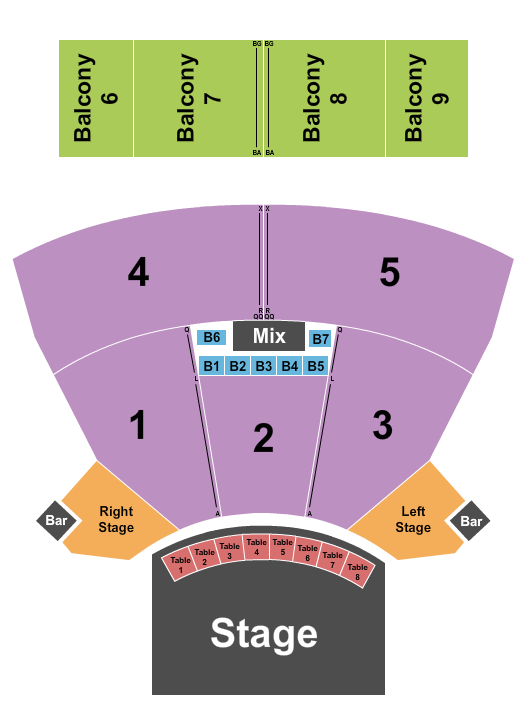 International Westgate Theater At Westgate Las Vegas Resort & Casino Seating Chart: Tables
