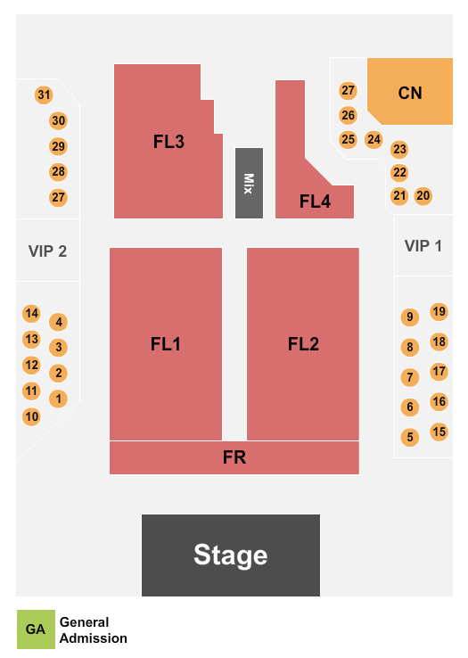 Intersection Seating Chart: Endstage