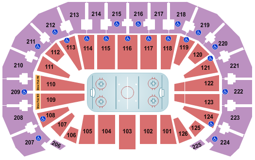 INTRUST Bank Arena Seating Chart: Hockey 1