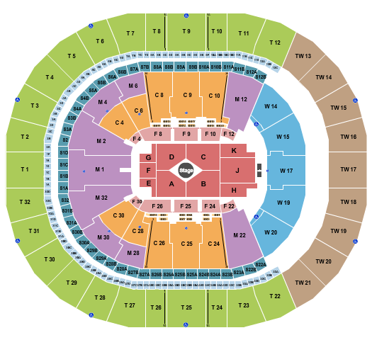 Intuit Dome Seating Chart: Center Stage 2
