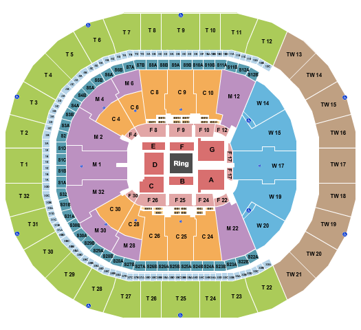 Intuit Dome Seating Chart: WWE