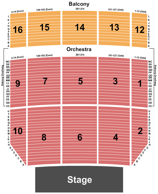 Eku Performing Arts Center Seating Chart