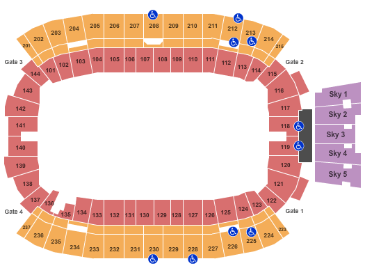 Princess Auto Stadium Seating Chart: Open Floor