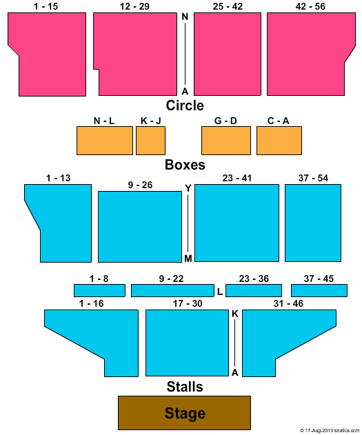 Ipswich Regent Theatre Seating Chart: End Stage