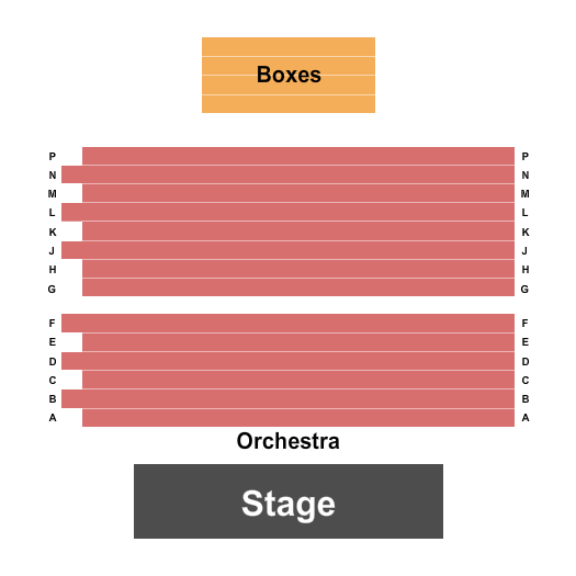 Irene Diamond Stage at Signature Theatre Seating Chart: Endstage - Orch/Boxes
