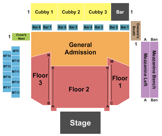 Iron City - Birmingham Seating Chart: Endstage - RSV & GA Floor