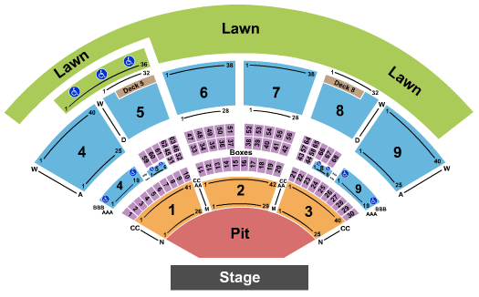 Isleta Amphitheater Seating Chart: Endstage Pit 2