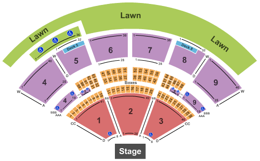 Isleta Amphitheater Seating Chart: End Stage