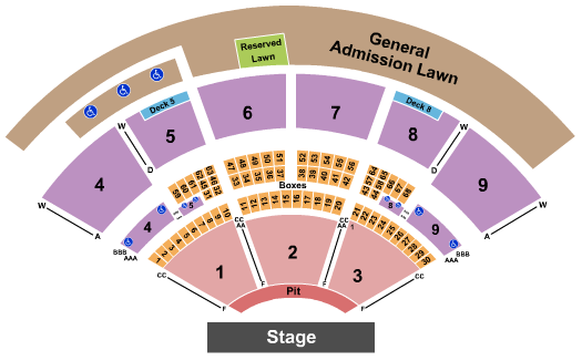 Isleta Amphitheater Seating Chart: End Stage Small GA Pit