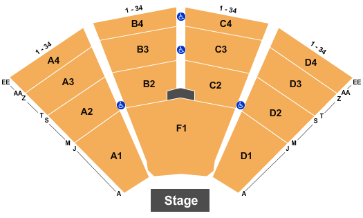 Isleta Casino & Resort - Showroom Seating Chart: End Stage
