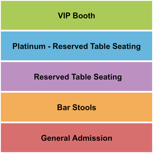 Ivan'z House at Mozambique Seating Chart: GA/Barstools/Table/Booth