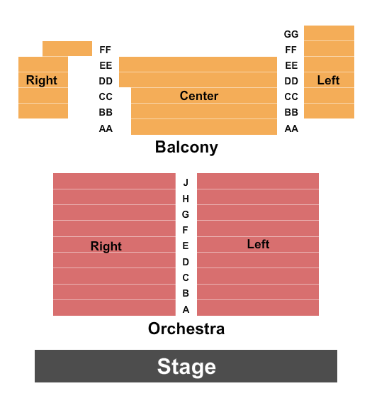Ivoryton Playhouse Seating Chart: Endstage