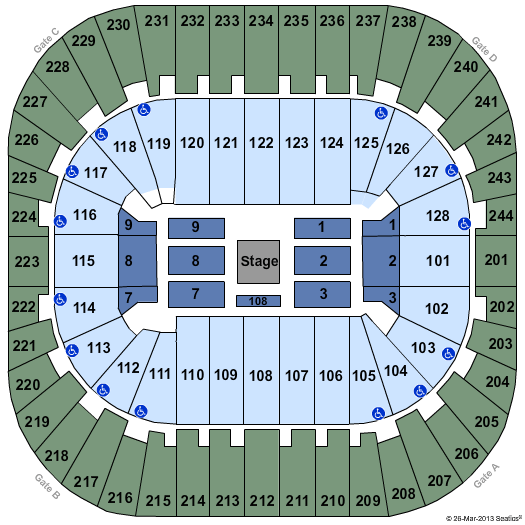 Izod Center (formerly Continental Airlines Arena) Seating Chart
