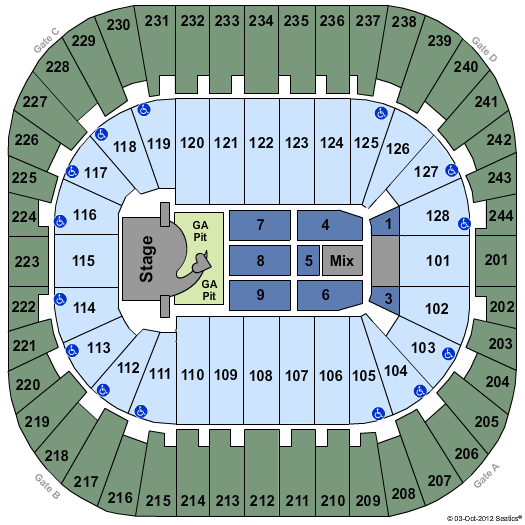 Izod Center Seating Chart