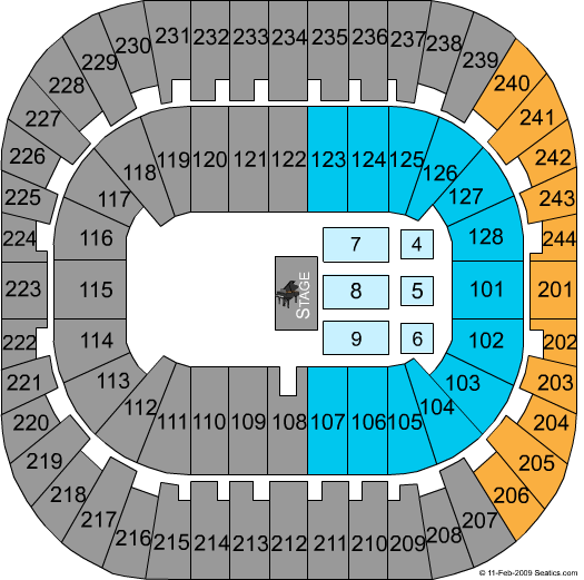 Izod Center Detailed Seating Chart Rows