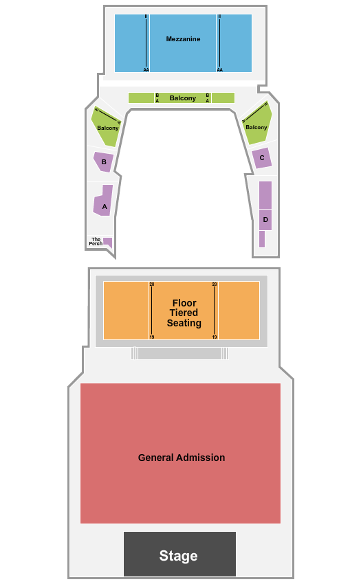 JAG Soundhouse Seating Chart: Endstage GA Floor 2