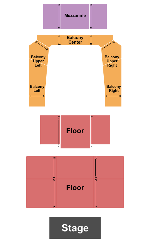 JAG Soundhouse Seating Chart: Endstage