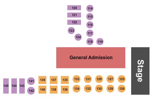 J.D. Legends Seating Chart: GA/Tables 6