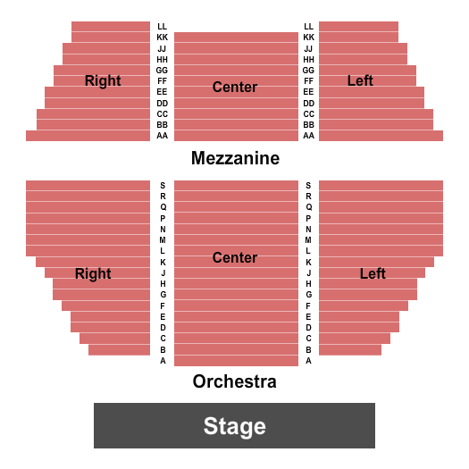 J E Broyhill Civic Center Seating Chart: End Stage