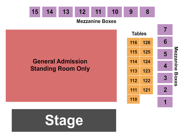 JJ's Live Seating Chart: Endstage GA Floor Mezz