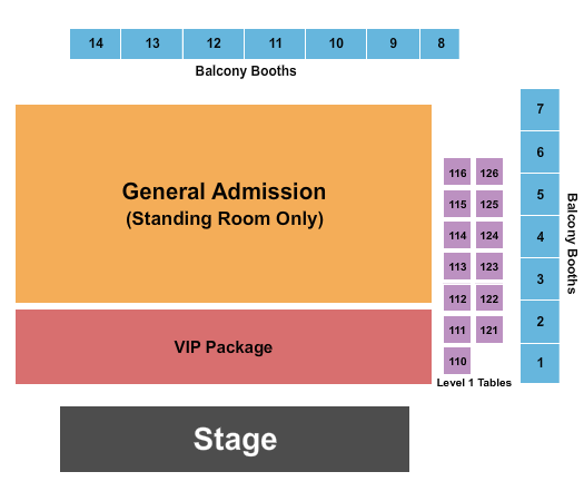 JJ's Live Seating Chart: Endstage VIP & GA Floor 2