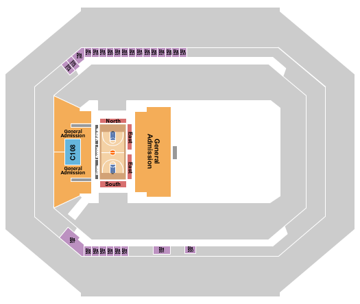 JMA Wireless Dome Seating Chart: Basketball GA