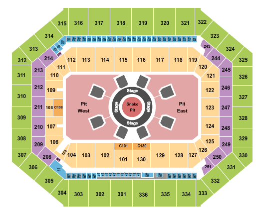 JMA Wireless Dome Seating Chart: Metallica