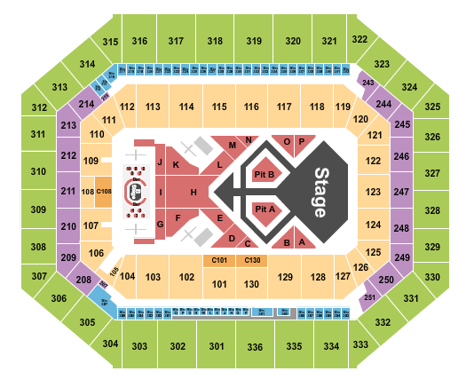 JMA Wireless Dome Seating Chart: Usher