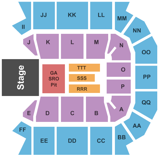 Great Southern Bank Arena Map