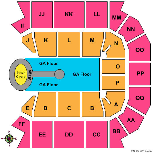 JQH Arena Seating Chart