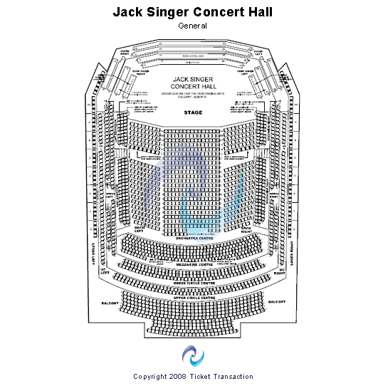Jack Singer Concert Hall Seating Chart