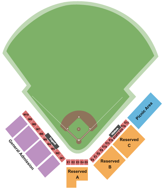 Radiology Associates Field At Jackie Robinson Ballpark Seating Chart