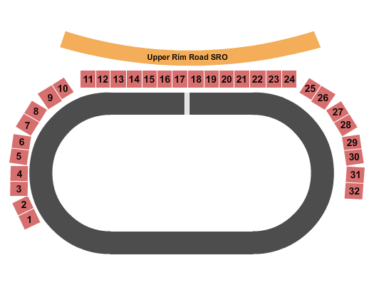 Jackpine Gypsies Seating Chart: Track