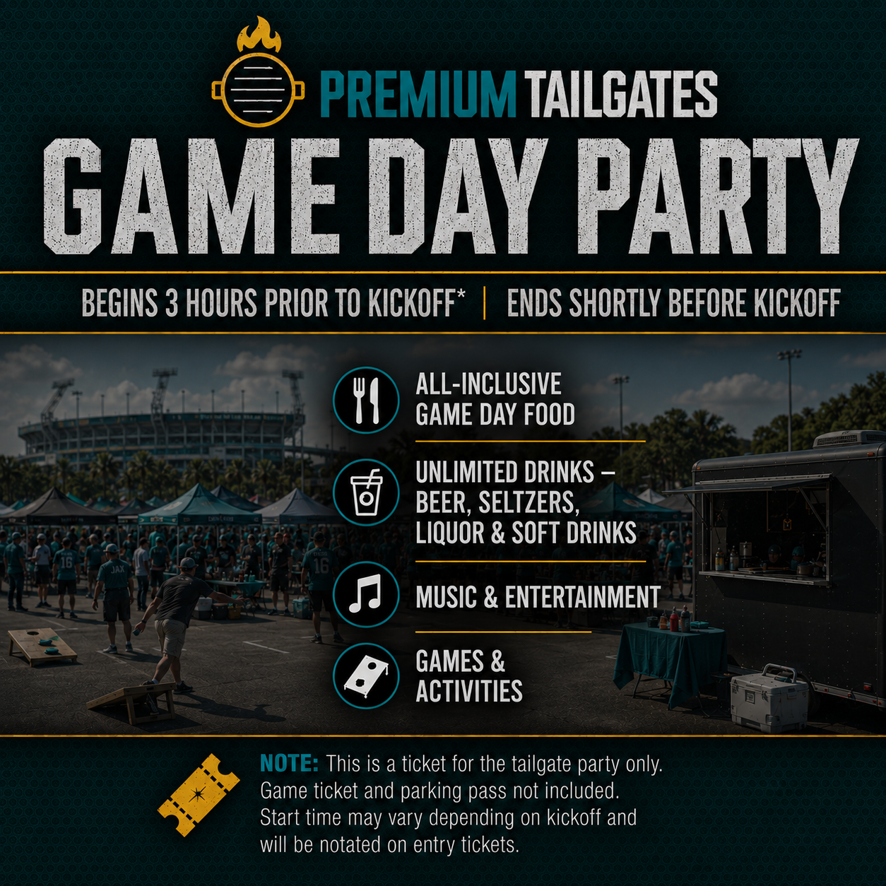Premium Tailgate Tent - Jacksonville Seating Chart: Premium Tailgate