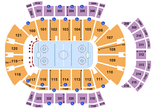VyStar Veterans Memorial Arena Seating Chart: Hockey