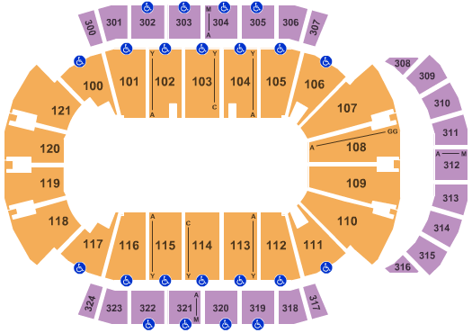 VyStar Veterans Memorial Arena Seating Chart: Open Floor