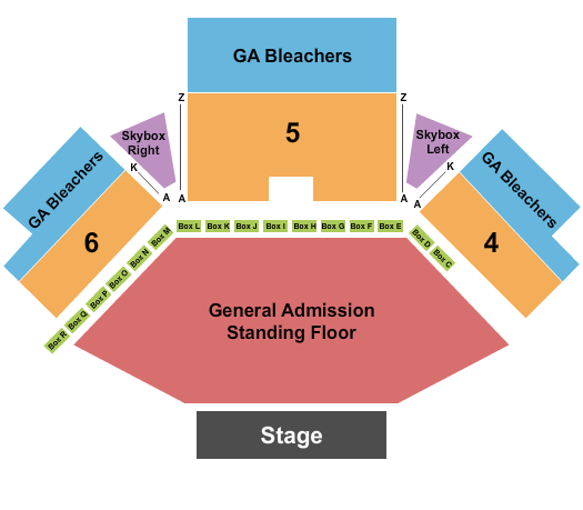 Jacobs Pavilion Seating Chart: Endstage GA Floor 2
