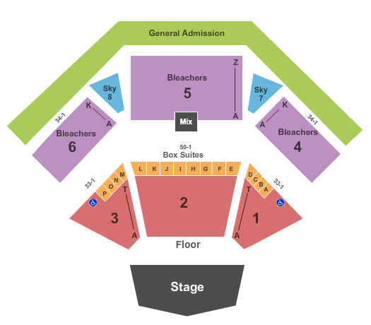 Jacobs Pavilion Map