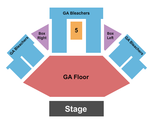 Jacobs Pavilion Seating Chart: GA Floor & Bleachers w/ 5 Rsvd