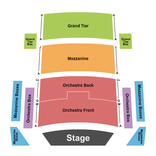Jacoby Symphony Hall At Jacksonville Center for the Performing Arts Seating Chart: End Stage 2