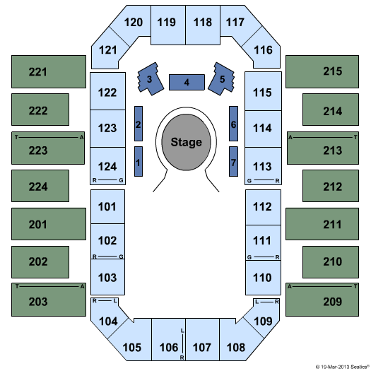 James Brown Arena Seating Chart