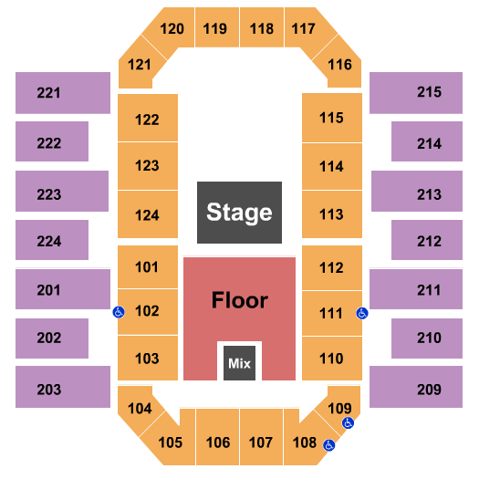 James Brown Arena Seating Chart