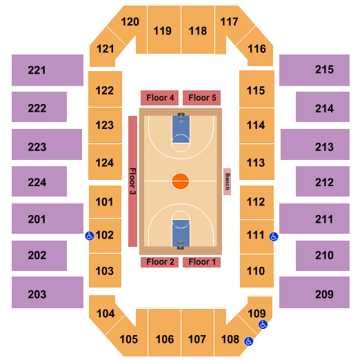James Brown Arena Seating Chart: Harlem Globetrotters 2